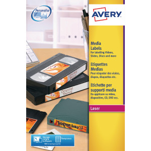AVL7674 Avery Video Spine Label 145x17mm 16 Per Sheet White Pack 400 L7674-25 AVL7674 Avery Video Spine Label 145x17mm 16 Per Sheet White Pack 400 L7674-25
