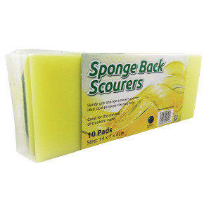 CX00377 Sponge Back Scourer 140x70x40mm Pack 10 SBS100G CX00377 Sponge Back Scourer 140x70x40mm Pack 10 SBS100G