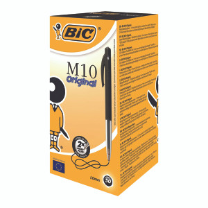 BC10062 Bic M10 Clic Ballpoint Pen Medium Black Pack 50 901256 BC10062 Bic M10 Clic Ballpoint Pen Medium Black Pack 50 901256