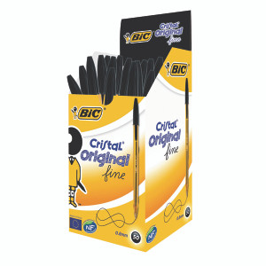 BC13448 Bic Cristal Fine Ballpoint Pen Black Pack 50 872731 BC13448 Bic Cristal Fine Ballpoint Pen Black Pack 50 872731