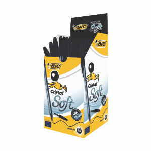BC34062 Bic Cristal Soft Ballpoint Pen Medium Black Pack 50 918518 BC34062 Bic Cristal Soft Ballpoint Pen Medium Black Pack 50 918518