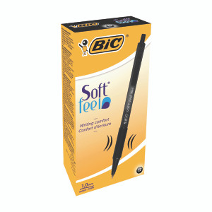 BC91436 Bic SoftFeel Clic Retractable Ballpoint Pen Black Pack 12 837397 BC91436 Bic SoftFeel Clic Retractable Ballpoint Pen Black Pack 12 837397