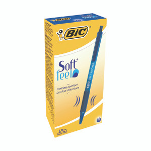 BC91434 Bic SoftFeel Clic Retractable Ballpoint Pen Blue Pack 12 837398 BC91434 Bic SoftFeel Clic Retractable Ballpoint Pen Blue Pack 12 837398
