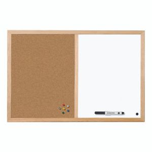 BQ27010 Bi-Office Cork Drywipe Combination Board 900x600mm MX07001010 BQ27010 Bi-Office Cork Drywipe Combination Board 900x600mm MX07001010
