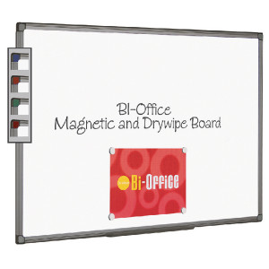 BQ46618 Bi-Office Aluminium Finish Magnetic Whiteboard 900x600mm MB0706186 BQ46618 Bi-Office Aluminium Finish Magnetic Whiteboard 900x600mm MB0706186