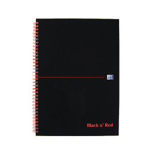 JDB79019 Black n Red Ruled Perforated Wirebound Hardback Notebook A4 Pack 5 100102248 JDB79019 Black n Red Ruled Perforated Wirebound Hardback Notebook A4 Pack 5 100102248