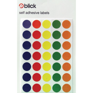 RS00495 Blick Coloured Labels in Bags Round 13mm Dia 140 Per Bag Assorted Pack 2800 RS004950 RS00495 Blick Coloured Labels in Bags Round 13mm Dia 140 Per Bag Assorted Pack 2800 RS004950