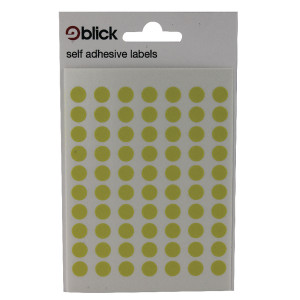 RS00345 Blick Coloured Labels in Bags Round 8mm Dia 490 Per Bag Yellow Pack 9800 RS003458 RS00345 Blick Coloured Labels in Bags Round 8mm Dia 490 Per Bag Yellow Pack 9800 RS003458