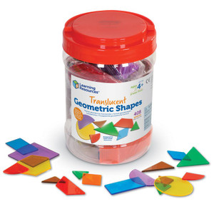 Learning Resources Geometric Solids View-Thru Colourful 3D Shapes Ages 6+  13 Pcs