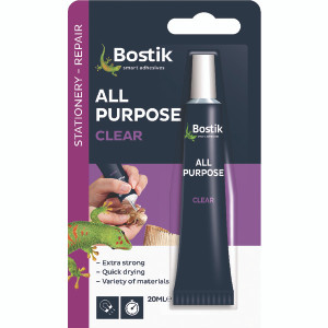 BK00529 Bostik All Purpose Adhesive 20ml Clear Pack 6 30813296 BK00529 Bostik All Purpose Adhesive 20ml Clear Pack 6 30813296