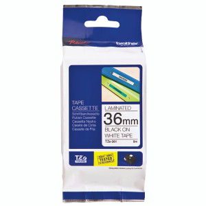 BA9773 Brother P-Touch TZ Labelling Tape 36mm Black on White TZE261 BA9773 Brother P-Touch TZ Labelling Tape 36mm Black on White TZE261