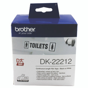 BA62999 Brother Black on White Continuous Length Film Tape 62mm DK22212 BA62999 Brother Black on White Continuous Length Film Tape 62mm DK22212