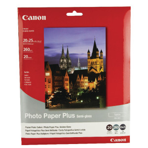 CO40535 Canon Semi-Gloss Bubble Jet Photo 8 x 10in Paper White Pack 20 SG-201 1686B018