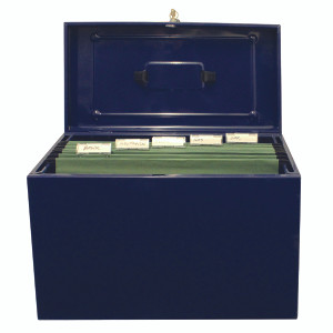 SG33056 Cathedral Metal File Box Home Office Foolscap Blue HOBL SG33056 Cathedral Metal File Box Home Office Foolscap Blue HOBL