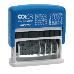 EM35618 COLOP Self Inking Dial-A-Phrase Dater S120WD EM35618 COLOP Self Inking Dial-A-Phrase Dater S120WD