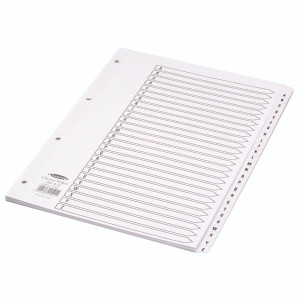 JTCS45 Concord Classic Index A-Z 26-Part A4 White Board Mylar Tabs 04501 CS45 JTCS45 Concord Classic Index A-Z 26-Part A4 White Board Mylar Tabs 04501 CS45