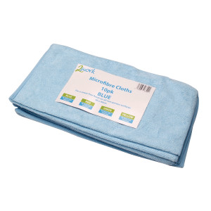 CNT01262 2Work Microfibre Cloth 400x400mm Blue Pack 10 101161BU CNT01262 2Work Microfibre Cloth 400x400mm Blue Pack 10 101161BU