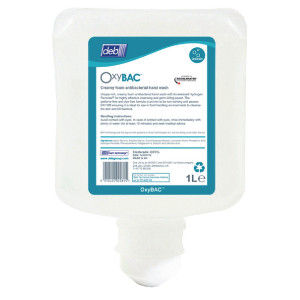 DEB04081 Deb OxyBAC Antibacterial Foam Wash 1 Litre Cartridge Pack 6 OXY1L DEB04081 Deb OxyBAC Antibacterial Foam Wash 1 Litre Cartridge Pack 6 OXY1L