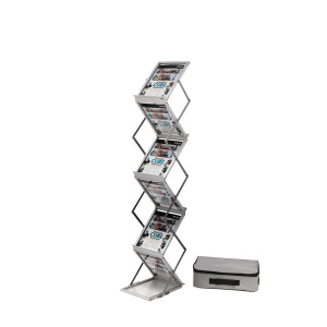 DF36133 Deflecto Double Sided Folding Stand A4 Silver DE36100 DF36133 Deflecto Double Sided Folding Stand A4 Silver DE36100