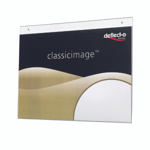 DF46901 Deflecto Landscape Wall Sign Holder A4 Pre-drilled wall mounting DE469YTCRY DF46901 Deflecto Landscape Wall Sign Holder A4 Pre-drilled wall mounting DE469YTCRY