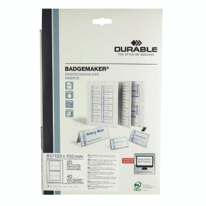 DB14059 Durable Table Place Name Holder Inserts 61x150mm Pack 40 1459 02 DB14059 Durable Table Place Name Holder Inserts 61x150mm Pack 40 1459 02