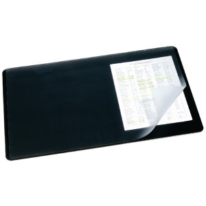 DB720201 Durable Desk Mat with Overlay W530 x D400mm Black Clear 7202 01 DB720201 Durable Desk Mat with Overlay W530 x D400mm Black Clear 7202 01