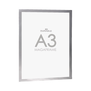 DB40490 Durable Self-Adhesive Duraframe A3 Silver Pack 2 4873 23 DB40490 Durable Self-Adhesive Duraframe A3 Silver Pack 2 4873 23