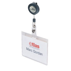 DB80000 Durable Mono Security Pass Holder with Badge Reel Pack 10 8138 19 DB80000 Durable Mono Security Pass Holder with Badge Reel Pack 10 8138 19