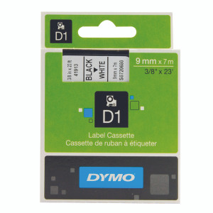 ES40913 Dymo 40913 D1 LabelMaker Tape 9mm x 7m Black on White S0720680 ES40913 Dymo 40913 D1 LabelMaker Tape 9mm x 7m Black on White S0720680
