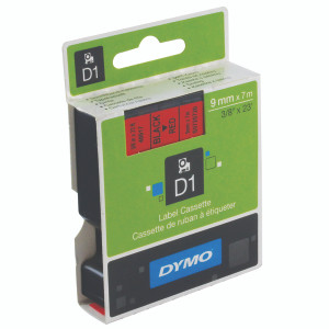 ES40917 Dymo 40917 D1 LabelMaker Tape 9mm x 7m Black on Red S0720720 ES40917 Dymo 40917 D1 LabelMaker Tape 9mm x 7m Black on Red S0720720