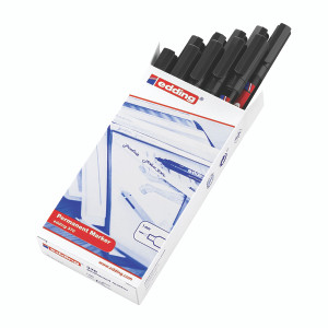 ED08994 Edding 370 Permanent Marker Fine Black Pack 10 370-001 ED08994 Edding 370 Permanent Marker Fine Black Pack 10 370-001