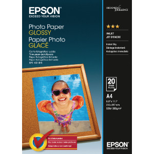 EP52943 Epson Inkjet Photo Paper A4 200gsm Glossy Pack 20 C13S042538 EP52943 Epson Inkjet Photo Paper A4 200gsm Glossy Pack 20 C13S042538