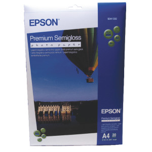 EP41332 Epson Inkjet Premium Photo Paper A4 251gsm Semi-Gloss Pack 20 C13S041332 EP41332 Epson Inkjet Premium Photo Paper A4 251gsm Semi-Gloss Pack 20 C13S041332