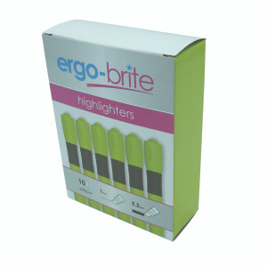 JN69979 Ergo-Brite Ergonomic Highlighter Pen Yellow Pack 10 JN69979 JN69979 Ergo-Brite Ergonomic Highlighter Pen Yellow Pack 10 JN69979