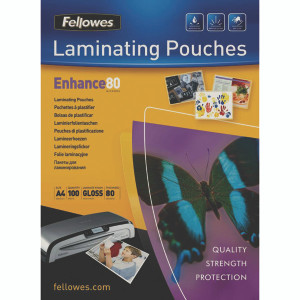 BB53061 Fellowes A4 Laminating Pouch 160 Micron Pack 100 55306101 BB53061 Fellowes A4 Laminating Pouch 160 Micron Pack 100 55306101