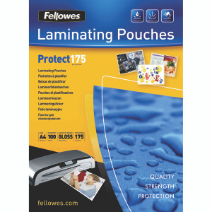 BB53087 Fellowes A4 Protect Laminating Pouch 350 Micron Pack 100 53087 BB53087 Fellowes A4 Protect Laminating Pouch 350 Micron Pack 100 53087
