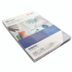 GB21722 GBC HiClear A4 Binding Cover 20 Mic SuperClear Pack 100 CE012080U GB21722 GBC HiClear A4 Binding Cover 20 Mic SuperClear Pack 100 CE012080U