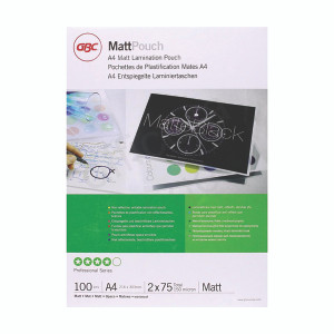 GB06736 GBC Premium A4 Laminating Pouches 150 Micron Pack 100 3747240 GB06736 GBC Premium A4 Laminating Pouches 150 Micron Pack 100 3747240