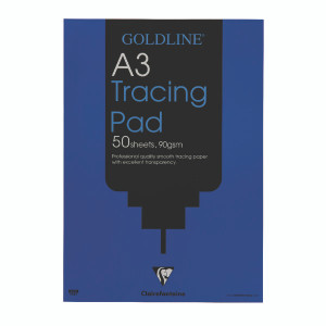 CHGPT1A3 Clairefontaine Goldline Professional Tracing Pad 90gsm A3 50 Sheets GPT1A3 CHGPT1A3 Clairefontaine Goldline Professional Tracing Pad 90gsm A3 50 Sheets GPT1A3