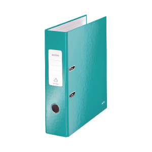 LZ55701 Leitz Wow 180 Lever Arch File 80mm A4 Ice Blue Pack 10 10050051 LZ55701 Leitz Wow 180 Lever Arch File 80mm A4 Ice Blue Pack 10 10050051