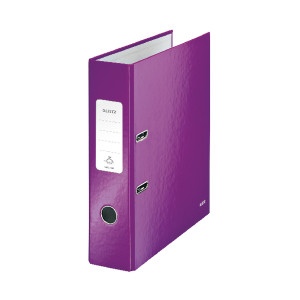 LZ55702 Leitz Wow 180 Lever Arch File 80mm A4 Purple Pack 10 10050062 LZ55702 Leitz Wow 180 Lever Arch File 80mm A4 Purple Pack 10 10050062