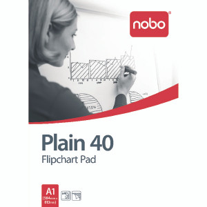 NB31165 Nobo Plain Flipchart Pad A1 40 Sheet Pack 5 34631165 NB31165 Nobo Plain Flipchart Pad A1 40 Sheet Pack 5 34631165
