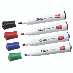 NB18073 Nobo Glide Drywipe Marker Medium Assorted Pack 4 1902096 NB18073 Nobo Glide Drywipe Marker Medium Assorted Pack 4 1902096