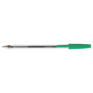 KF34045 Q-Connect Ballpoint Pen Medium Green Pack 20 KF34045