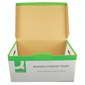 KF21663 Q-Connect Business Storage Trunk Box W374xD540xH245mm White Pack 10 KF21663 KF21663 Q-Connect Business Storage Trunk Box W374xD540xH245mm White Pack 10 KF21663