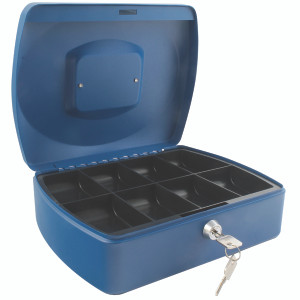 KF02624 Q-Connect Cash Box 10 Inch Blue KF02624 KF02624 Q-Connect Cash Box 10 Inch Blue KF02624