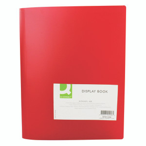 KF01258 Q-Connect Polypropylene Display Book 40 Pocket Red KF01258