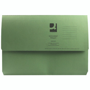 KF23012 Q-Connect Document Wallet Foolscap Green Pack 50 KF23012 KF23012 Q-Connect Document Wallet Foolscap Green Pack 50 KF23012