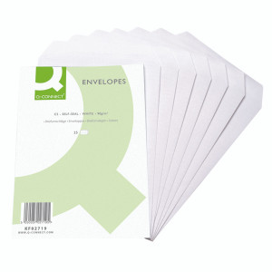 KF02719 Q-Connect C5 Envelopes Pocket Self Seal 90gsm White Pack 500 KF02719 KF02719 Q-Connect C5 Envelopes Pocket Self Seal 90gsm White Pack 500 KF02719