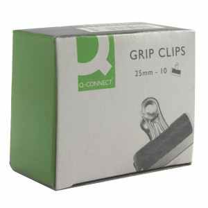 KF01287 Q-Connect Grip Clip 25mm Black Pack 10 KF01287 KF01287 Q-Connect Grip Clip 25mm Black Pack 10 KF01287